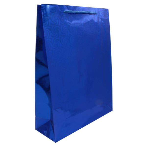 Пакет подарочный с голографией, микс 6цв 30х23см, 12 шт