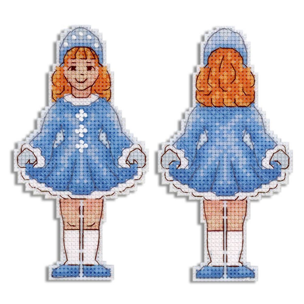 Набор для вышивания нитками МП Студия, Советские ребята. Катя, 6х12 см