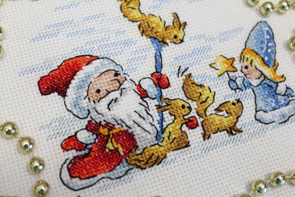 Набор для вышивания нитками МП Студия (Жар-птица), Маленькие помощники, 11х14 см