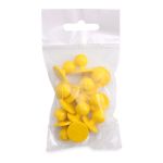 Пуговицы Пукли для поварских курток 12 шт, 10мм (d основания=18мм, h=16мм) (желтый)