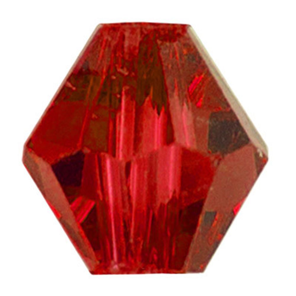 Бусины стекло 6х6 мм, нить 22 шт, №08 красный, Zlatka GBA-02