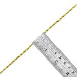 Шнур витой ⌀3.0 мм / 50 метров, металлизированный, золото