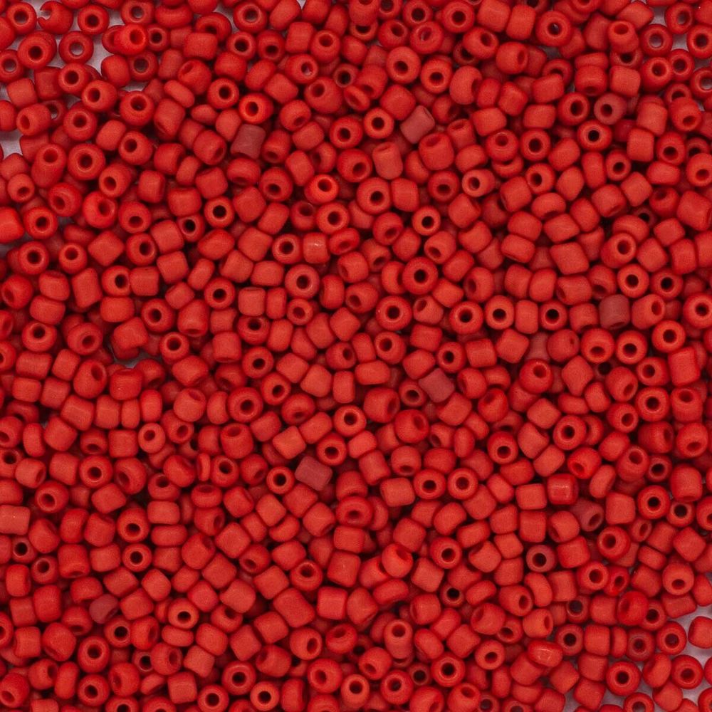 Бисер Astra&Craft 11/0 (2.1 мм), 500 г, цв. M45 красный/непрозр.матовый