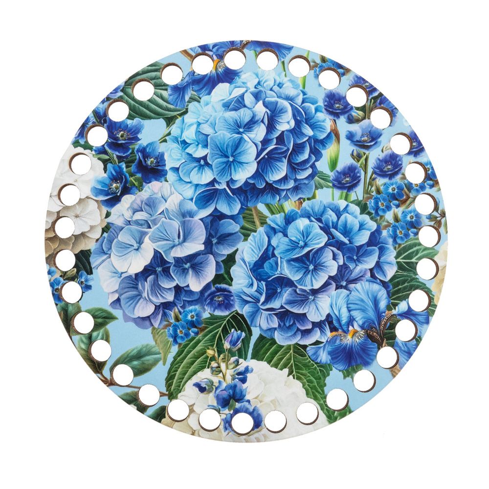 Набор донышек для вязания Матовый фанера ⌀15х0.4 см, 2 шт, 07 Гортензия, Love2art ДВ-02