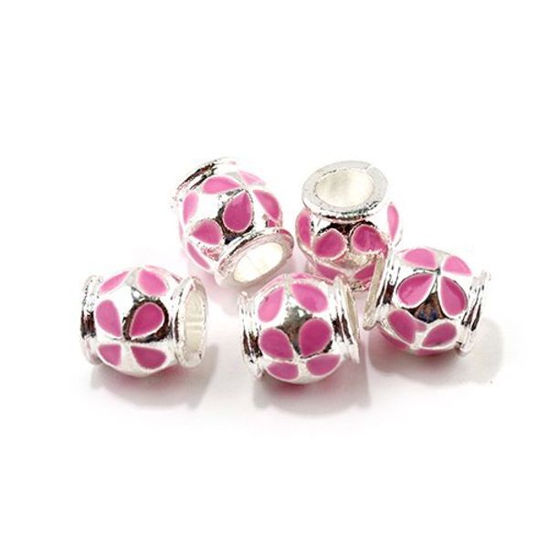 Бусины металл с эмалью 10х10 мм, №4 in ⌀5 мм, 10 шт, Tesoro