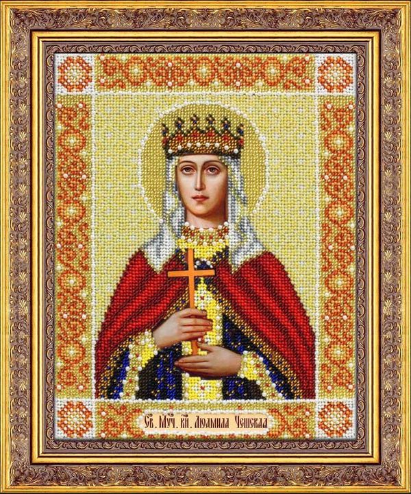 Набор для вышивания бисером Паутинка, Св. Мчн. кн. Людмила Чешская 20х25 см