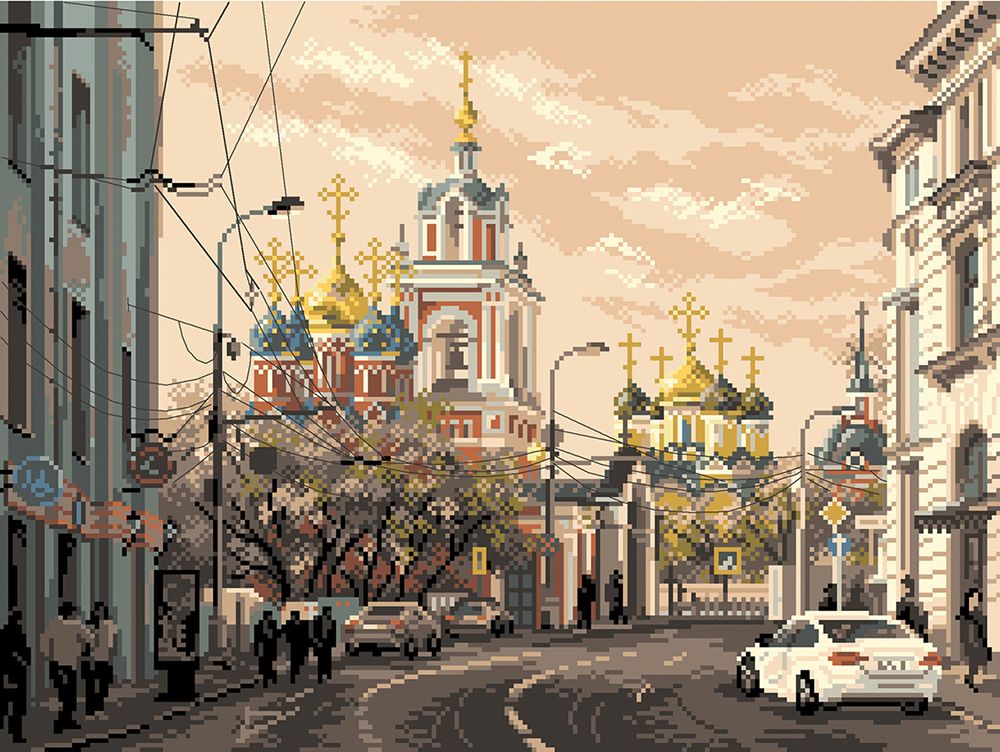 Рисунок на канве Матренин Посад 37х49 - 1801 Москва/ ул. Варварка