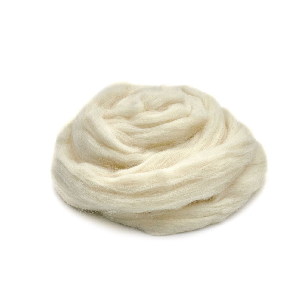 Шерсть для валяния полутонкая 100%, 100г, 166 суровый