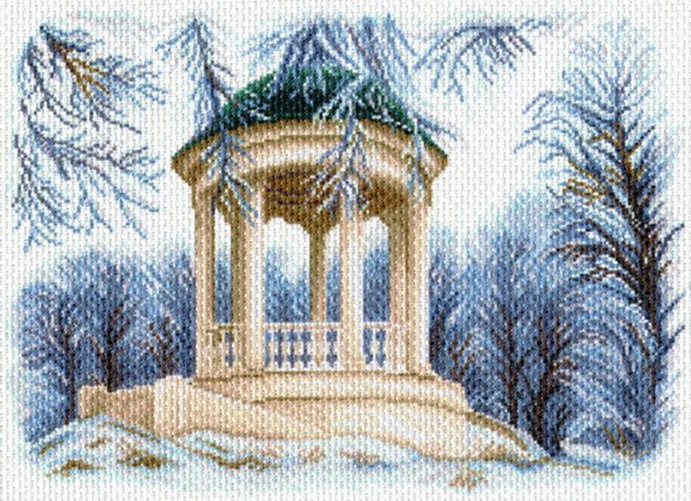 Рисунок на канве Матренин Посад 37х49 - 1613 Зимняя беседка