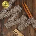 Кружево вязаное (тесьма) 25 мм, диз.3207 цв.09 лен, 3 метра, Kruzhevo