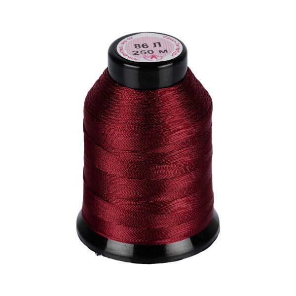 Нитки лавсан 86Л 100% полиэфир 250 м, 5 шт, 029 т.красный, Гамма