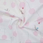 Ткань коллекция Little Friends, 48х50см, 100% хлопок Gutermann (320 белый/розовые шарики), 647701