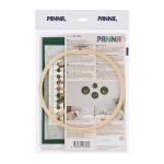 Набор для вышивания нитками Panna, Живая картина Грибы. Белые, 20.5х20.5 см