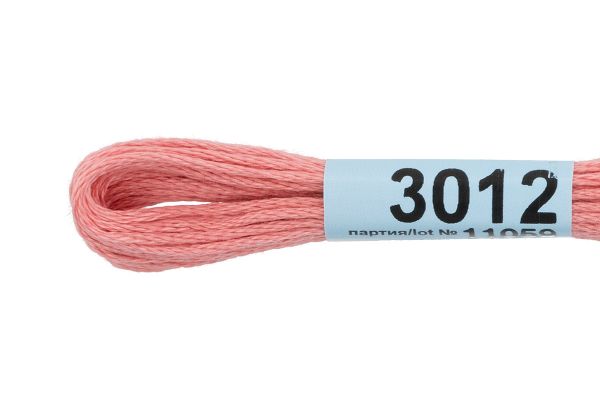 Мулине Gamma 100% хлопок, цв.3012 грейпфрут, 24 мотка по 8 метров