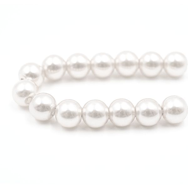 Бусины пластик (жемчуг) ⌀8 мм, 25 г, Astra&Craft, 001 NL белый