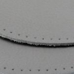 Заплатки пришивные из кожи, овал 8х10,9см с перфорацией, 2 шт, 100% кожа, 07 серый, 9124