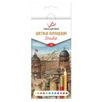 Цветные карандаши набор заточенный 8х12 цв, Vista-Artista Studio VACPS-12