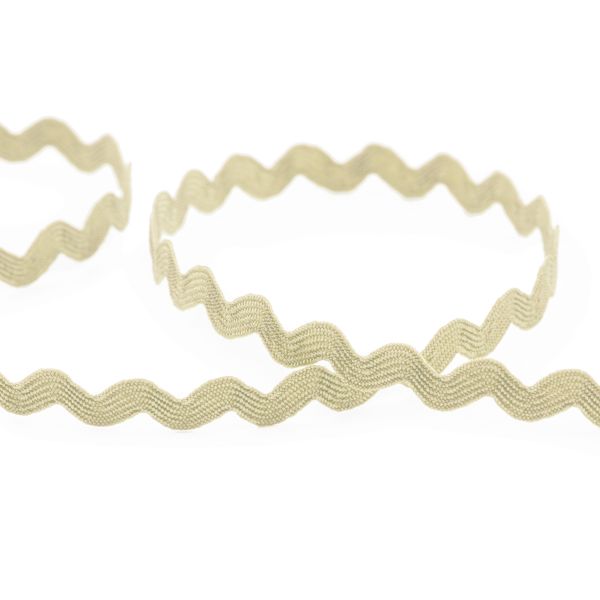 Тесьма отделочная зигзаг 5 мм, 30 м, 026 серо-бежевый, Gamma JZ-5