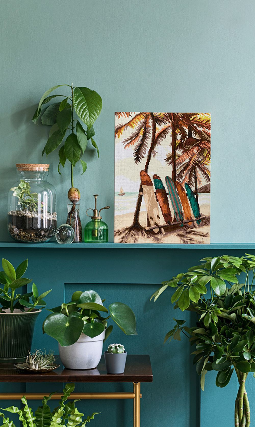 Алмазная (кристальная) мозаика Фрея, на подрамнике Летний серфинг, 30х40 см