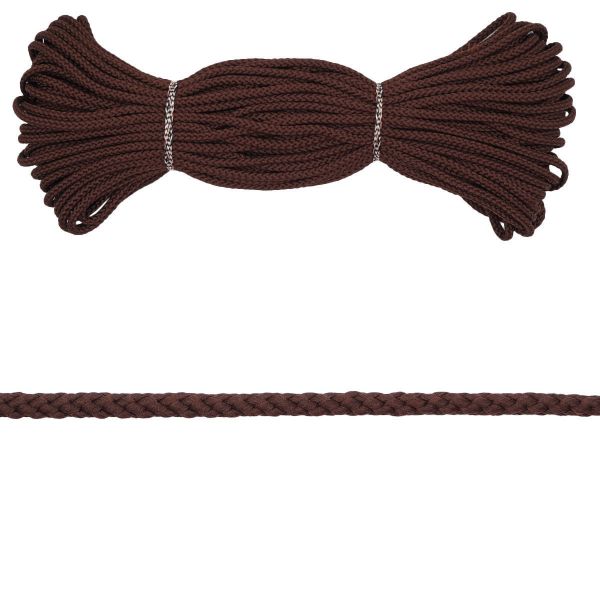 Шнур плетеный ⌀4.0 мм / 30 метров, коричневый
