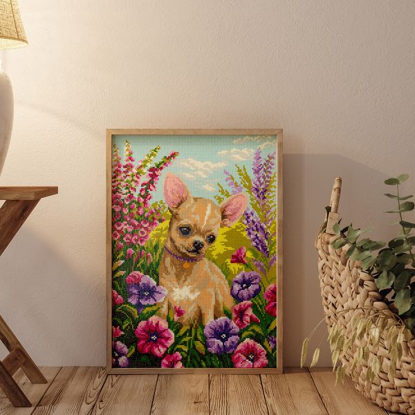 Алмазная (кристальная) мозаика Фрея, Чихуахуа, 30х40 см