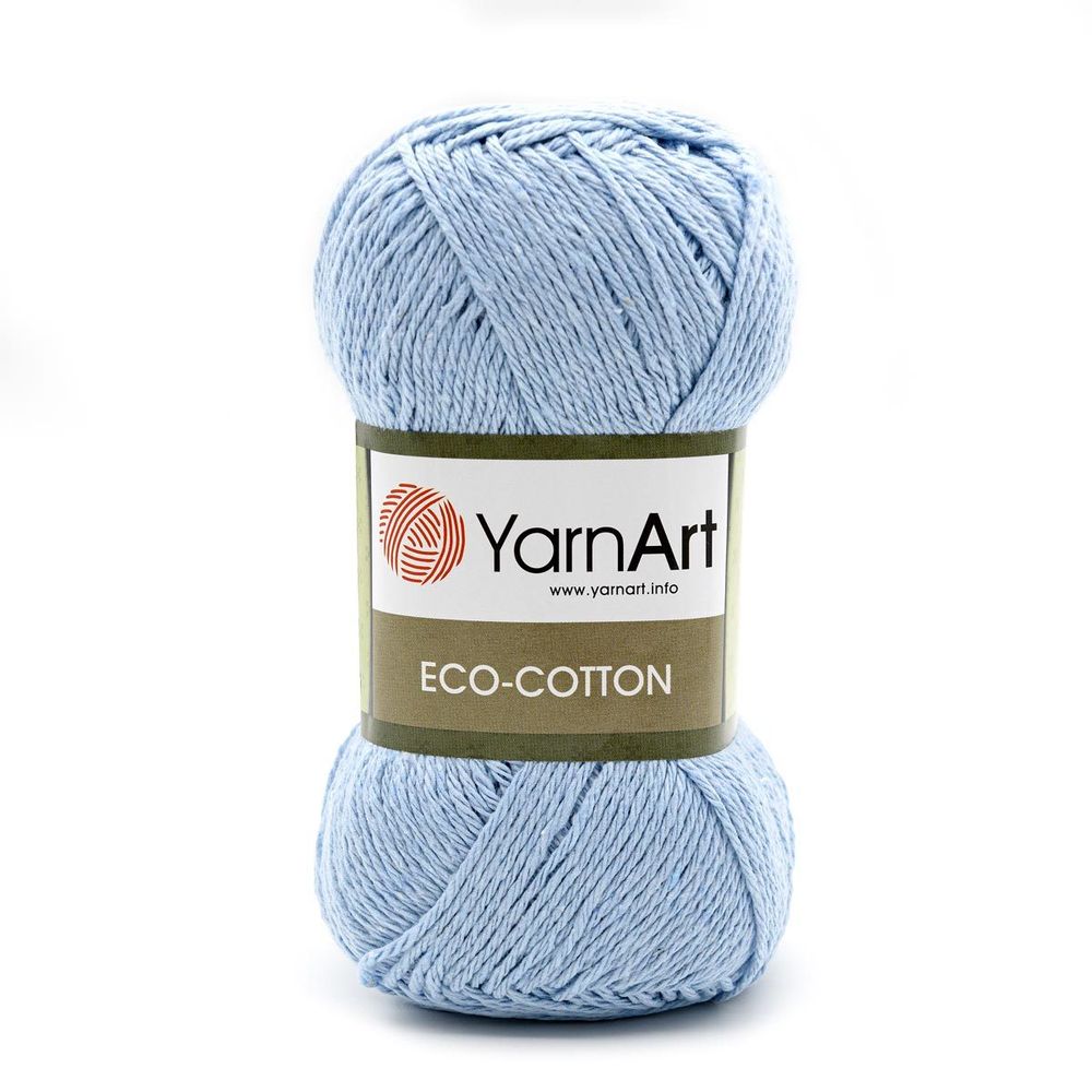 Пряжа YarnArt (ЯрнАрт) Eco Cotton / уп.5 мот. по 100 г, 220м, 770 голубой