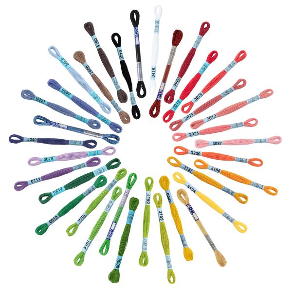 Мулине Gamma набор Вальс цветов 100% хлопок /100% вискоза 35 мотков по 8 метров, ассорти