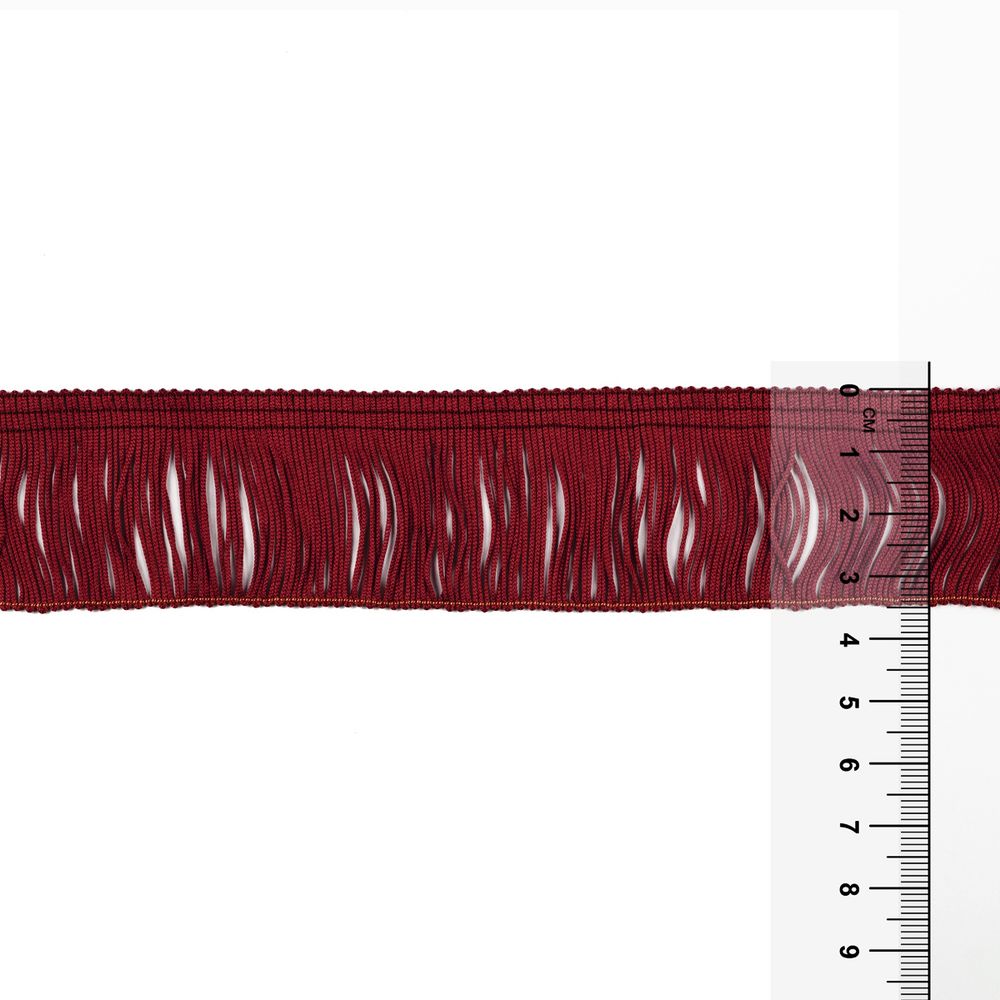 Бахрома отделочная 35.0 мм / 25 метров, 274 бордовый, Gamma 110