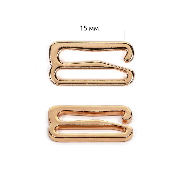 Крючки для купальника металл 15.0 мм, золото, 1000 шт