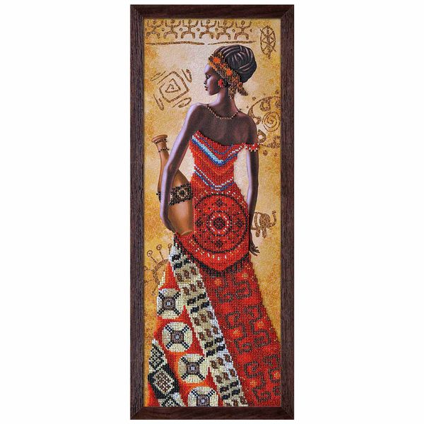 Набор для вышивания бисером Нова Слобода, Африканка с кувшином 18х51см