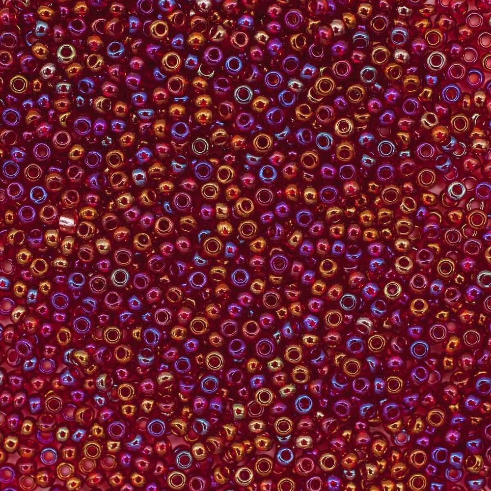 Бисер Preciosa прозрачный с радужным покрытием 10/0 (2.3 мм), 100 г (5х20 г), цв. 91090