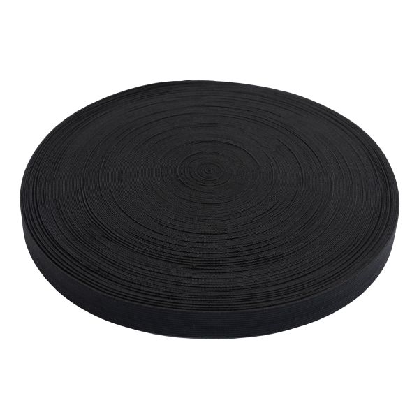 Резинка вязаная 20 мм, / 50 метров, черный, Gamma RV-20 BL