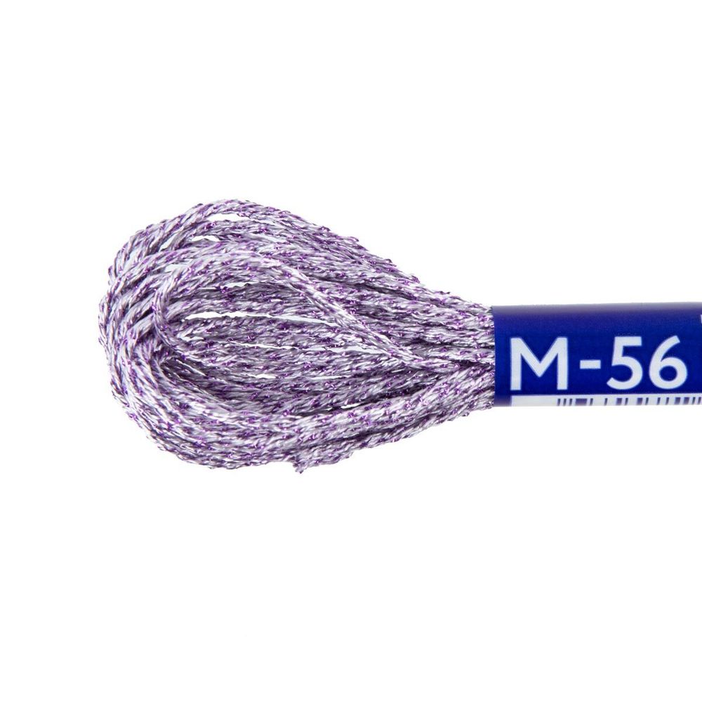 Мулине Gamma металлик NM 12 мотков по 6 метров, M-56 белый/сиреневый, Gamma MOULINE