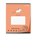 Тетрадь ученическая школьная пластик. обложкой 180 мкм. с трафарет. печатью, цвет.запечат.титул лист A5 12 л. на скобе 65 г/м², белизна 100% 25 шт линия, 01447 Давай дружить, Светоч Т181