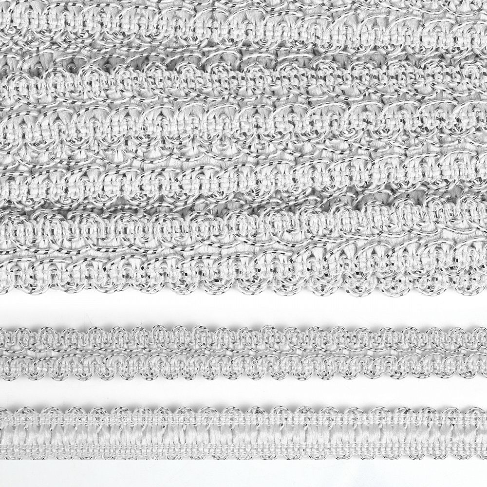 Тесьма отделочная 20 мм, 1-10 цв.серебро уп.13.71м