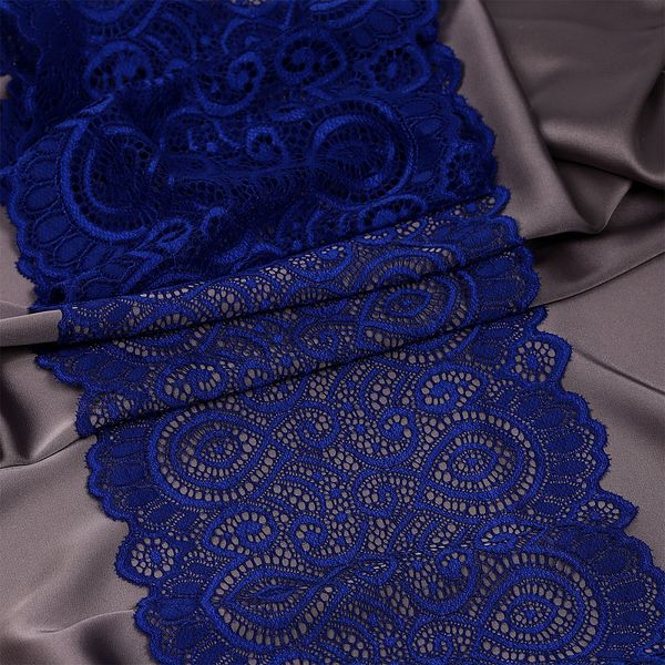 Кружево бельевое эластичное 180 мм / 3 м, TBY.L1351, цв.L1832 синий, Kruzhevo