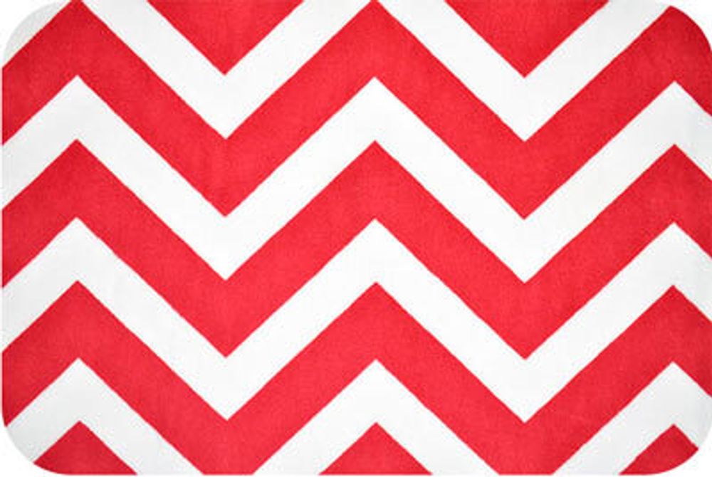 Плюш (ткань) Peppy Chevrons &amp; Zigzags Cuddle, 440±5 г/м², 48х48 см, CP-2900-3 RED/SNOW