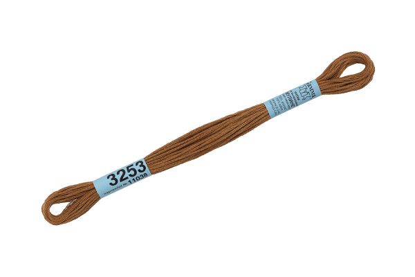 Мулине Gamma 100% хлопок, цв.3253 св.св.коричневый, 24 мотка по 8 метров