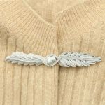 Сутажная застежка, 11 см (серебро), NO.4, 5 шт