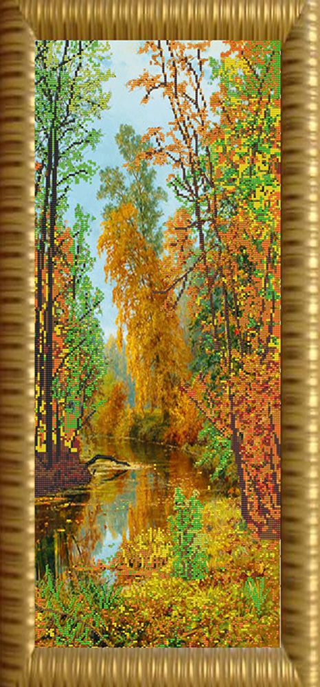 Рисунок для вышивания бисером Конек, 9630 Осенний парк 25х65 см