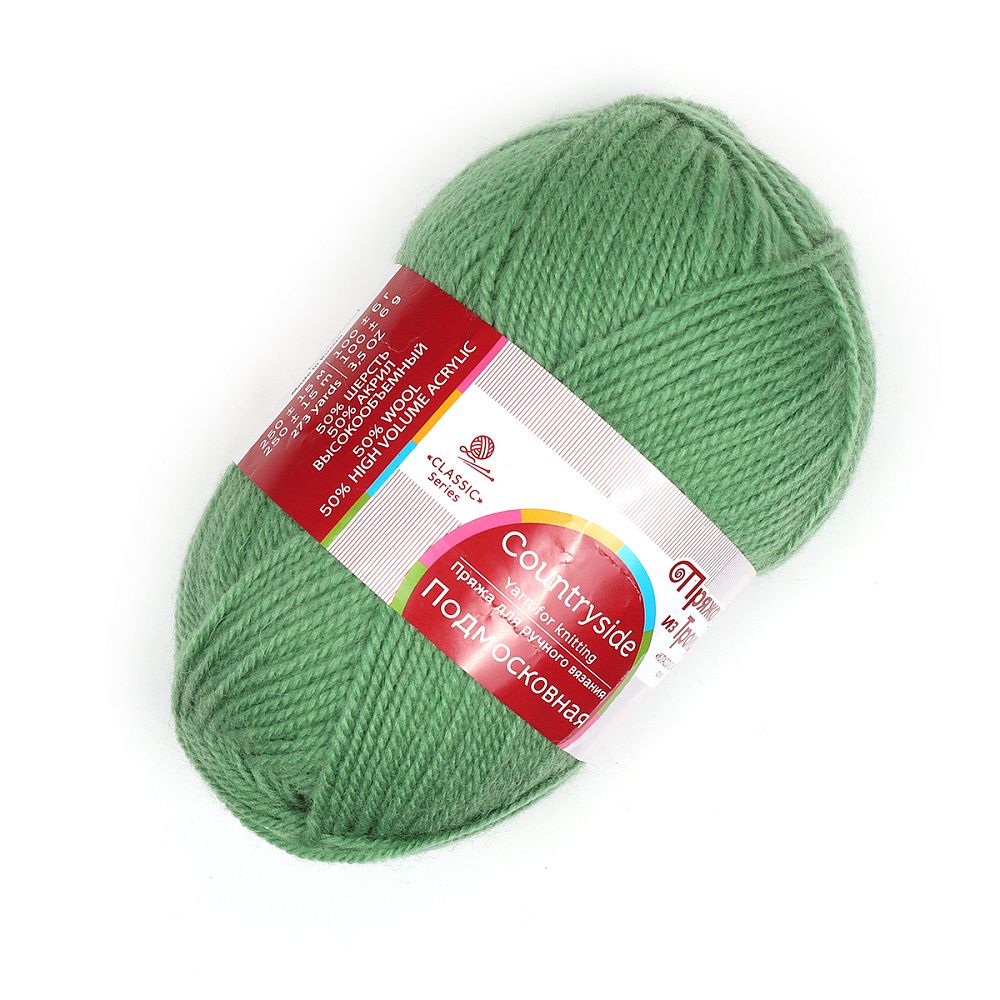 Пряжа Троицкая Подмосковная / уп.10 мот. по 100 г, 250м, 0437 ковыль