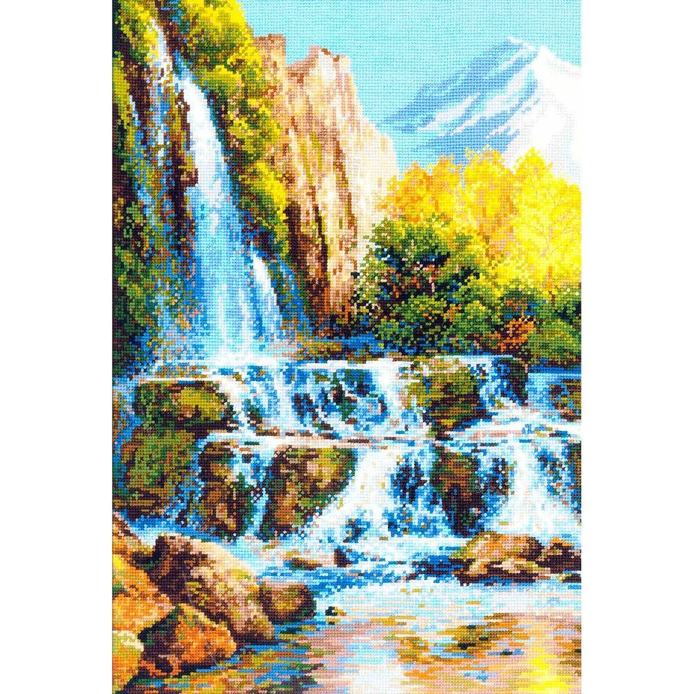 Риолис, Пейзаж с водопадом, 40х60 см