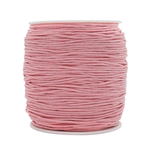 Шнур вощеный ⌀1.0 мм / 100 метров, 0371-9002 (С513 розовый)