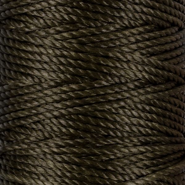 Нитки для кожи вощёные (полиэстер) 40 м, 012 т. зеленый, LC-006, Промысел