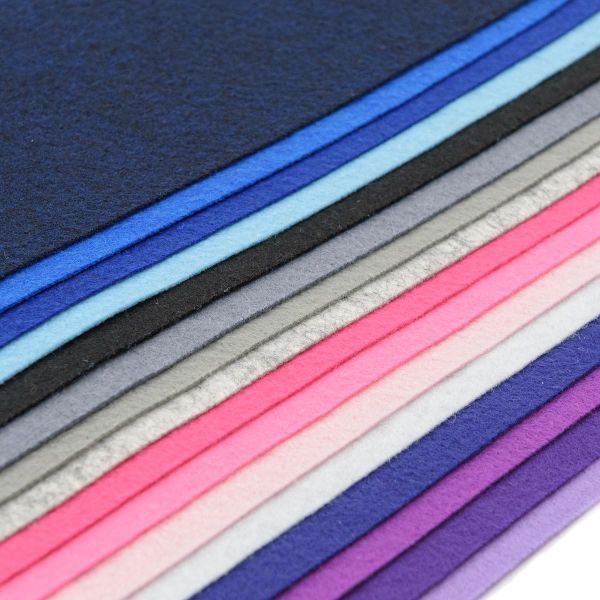 Фетр листовой мягкий 1.0 мм, 20х30см, 16 шт, Astra&Craft, 2