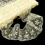 Кружево капроновое 65 мм / 13.7 м, 30011 цв.002 бл.желтый, Kruzhevo