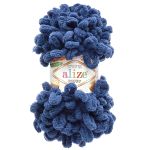 Пряжа Alize (Ализе) Puffy / уп.5 мот. по 100 г, 9м, 215 чернично-синий