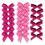 Набор текстильных бантиков, 100 шт, 401 малиновый, Annet BDR