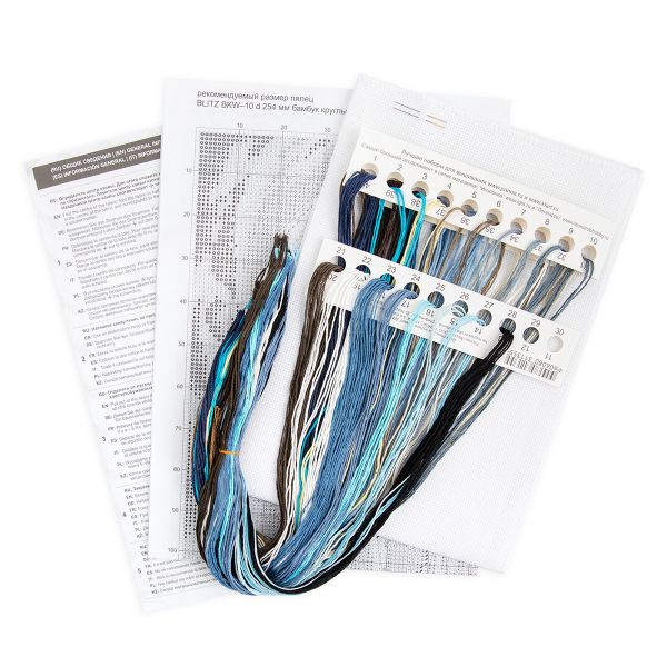 Набор для вышивания нитками Panna, Золотая серия. Мрачный замок, 23х33 см