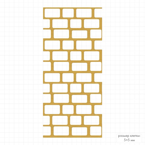 Нож для вырубки 6.3х14.1 см, Кирпичи (крупные) DICUT-M0115, Mr.Painter DICUT-M0115